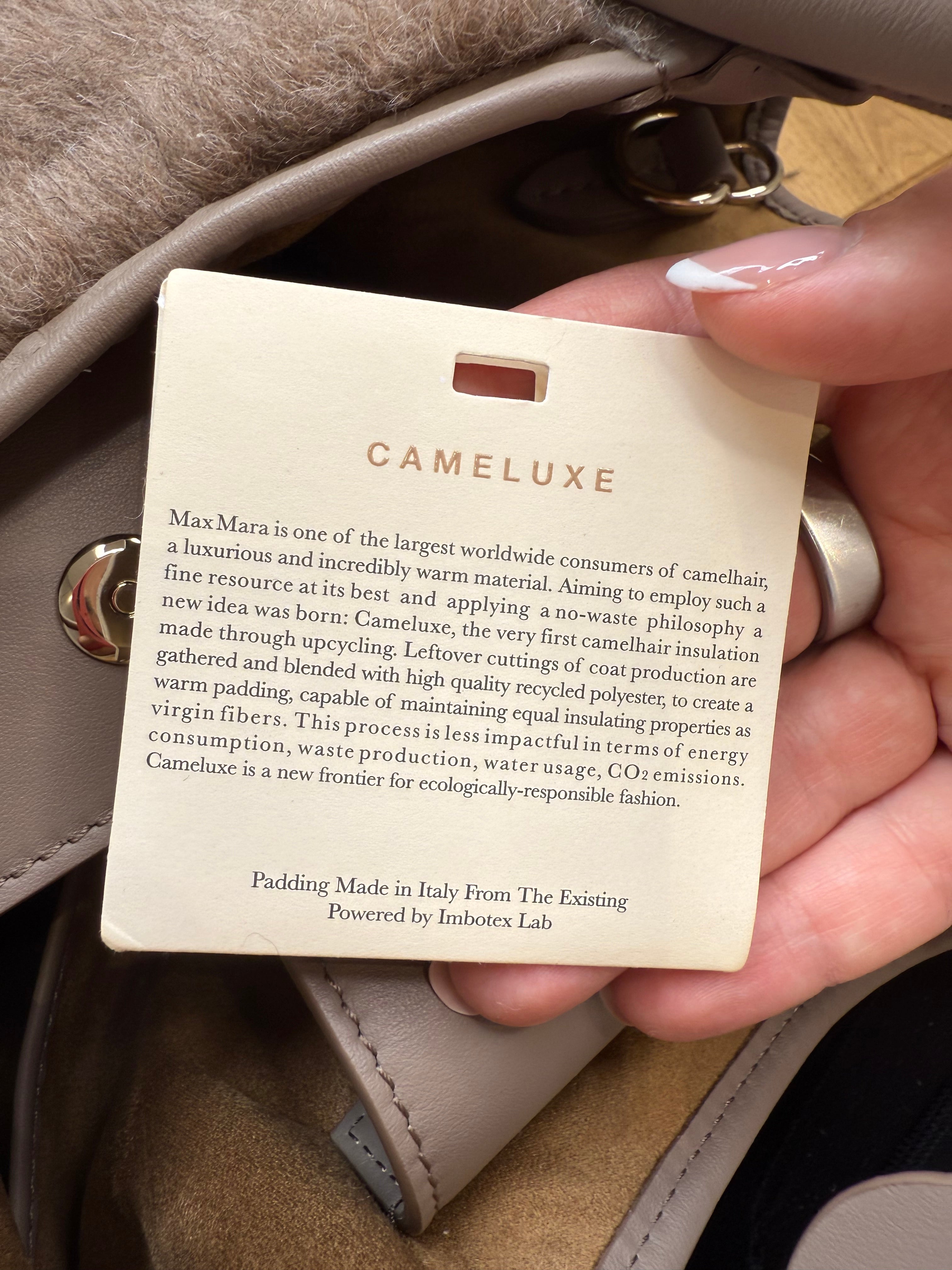 New Max Mara Marine Teddy Bag - camel melange