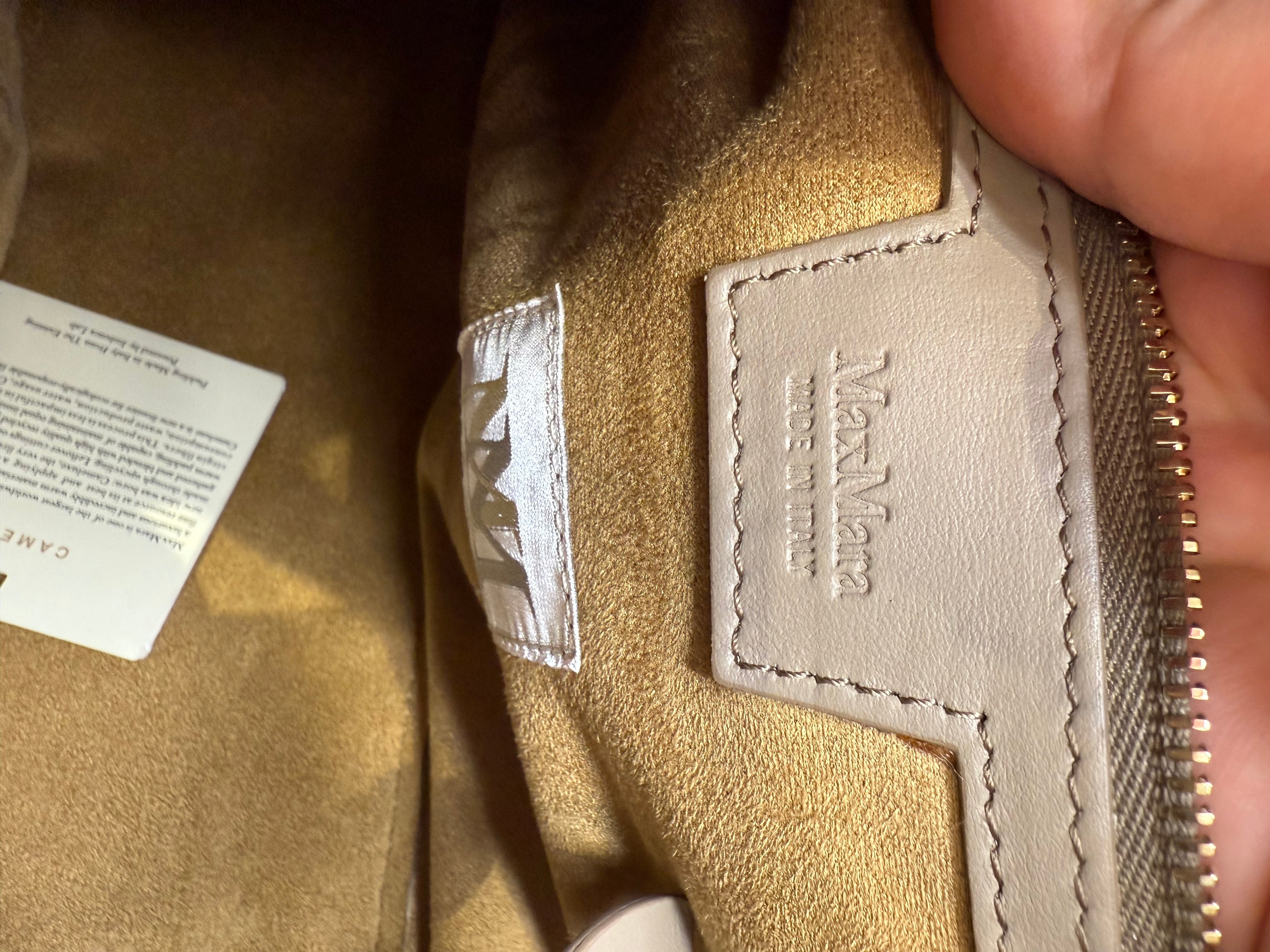 New Max Mara Marine Teddy Bag - camel melange