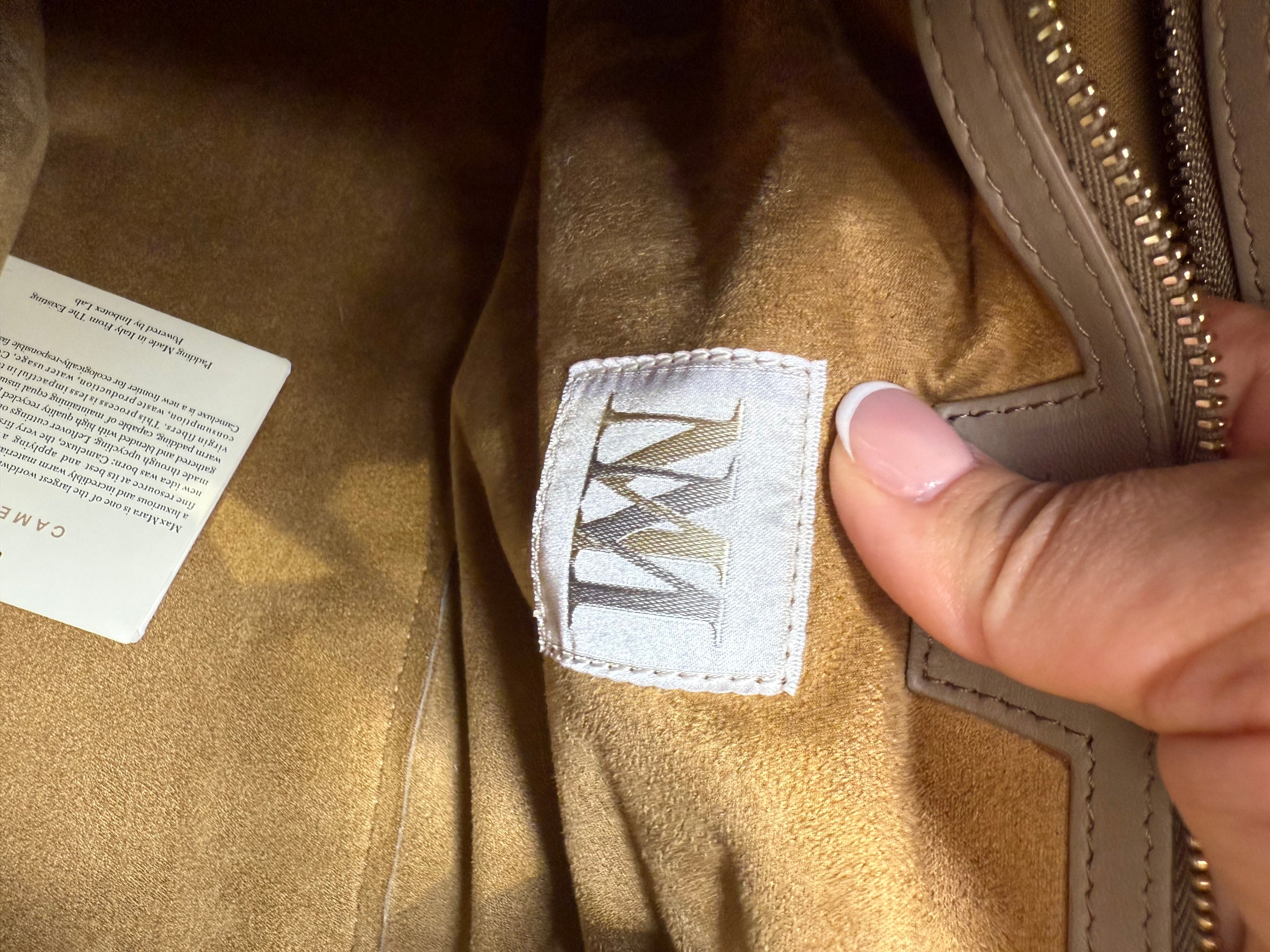 New Max Mara Marine Teddy Bag - camel melange