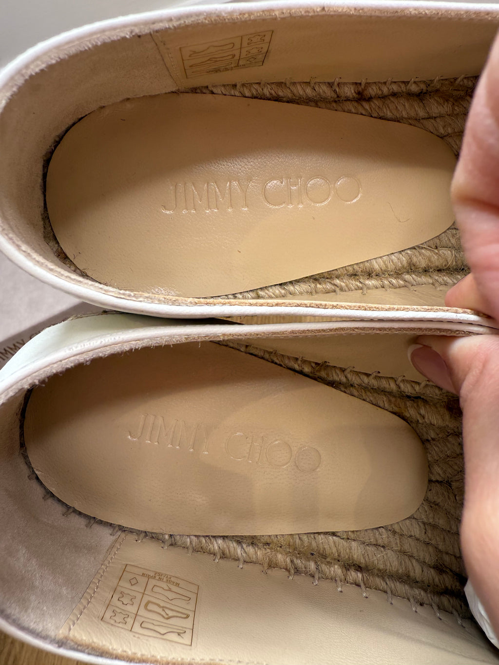 New Jimmy Choo Leather Espadrilles