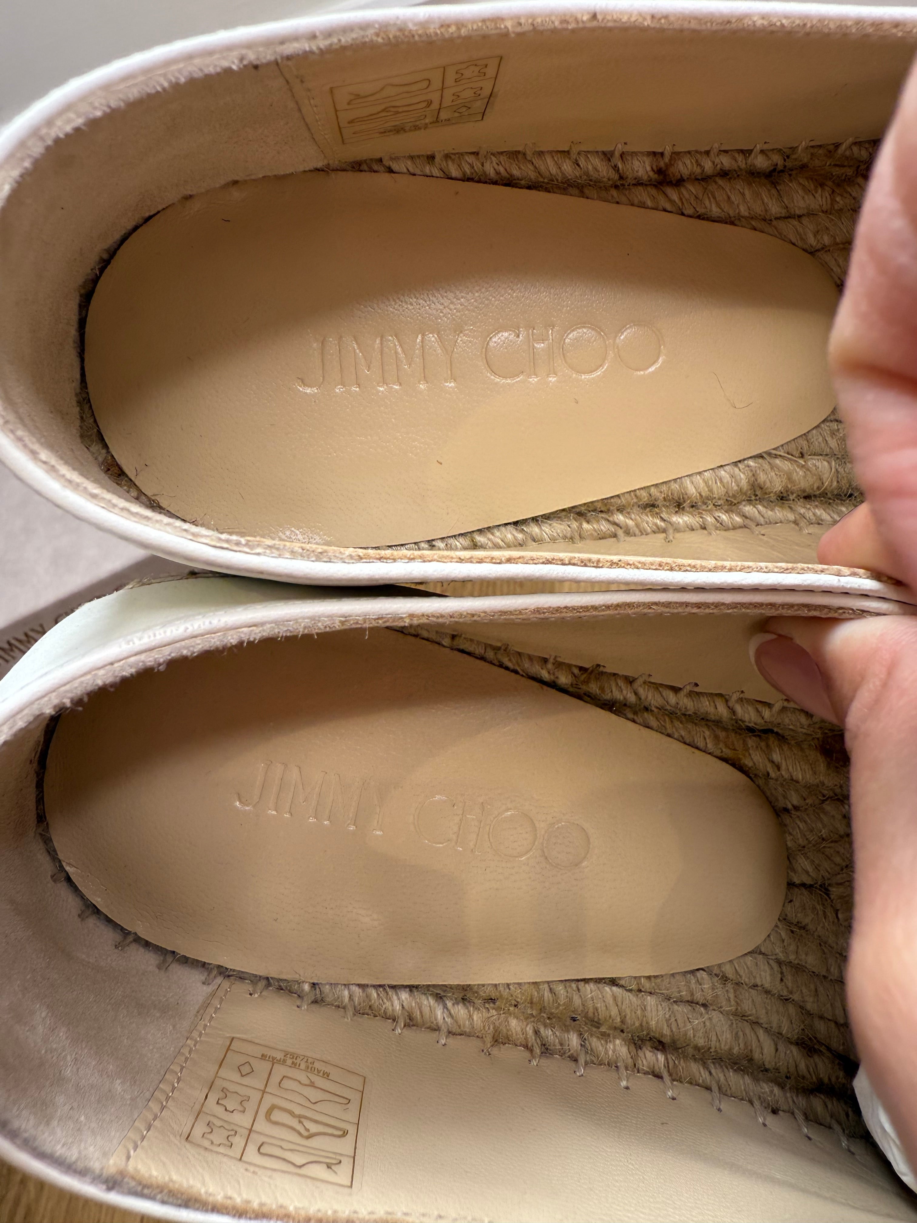 New Jimmy Choo Leather Espadrilles