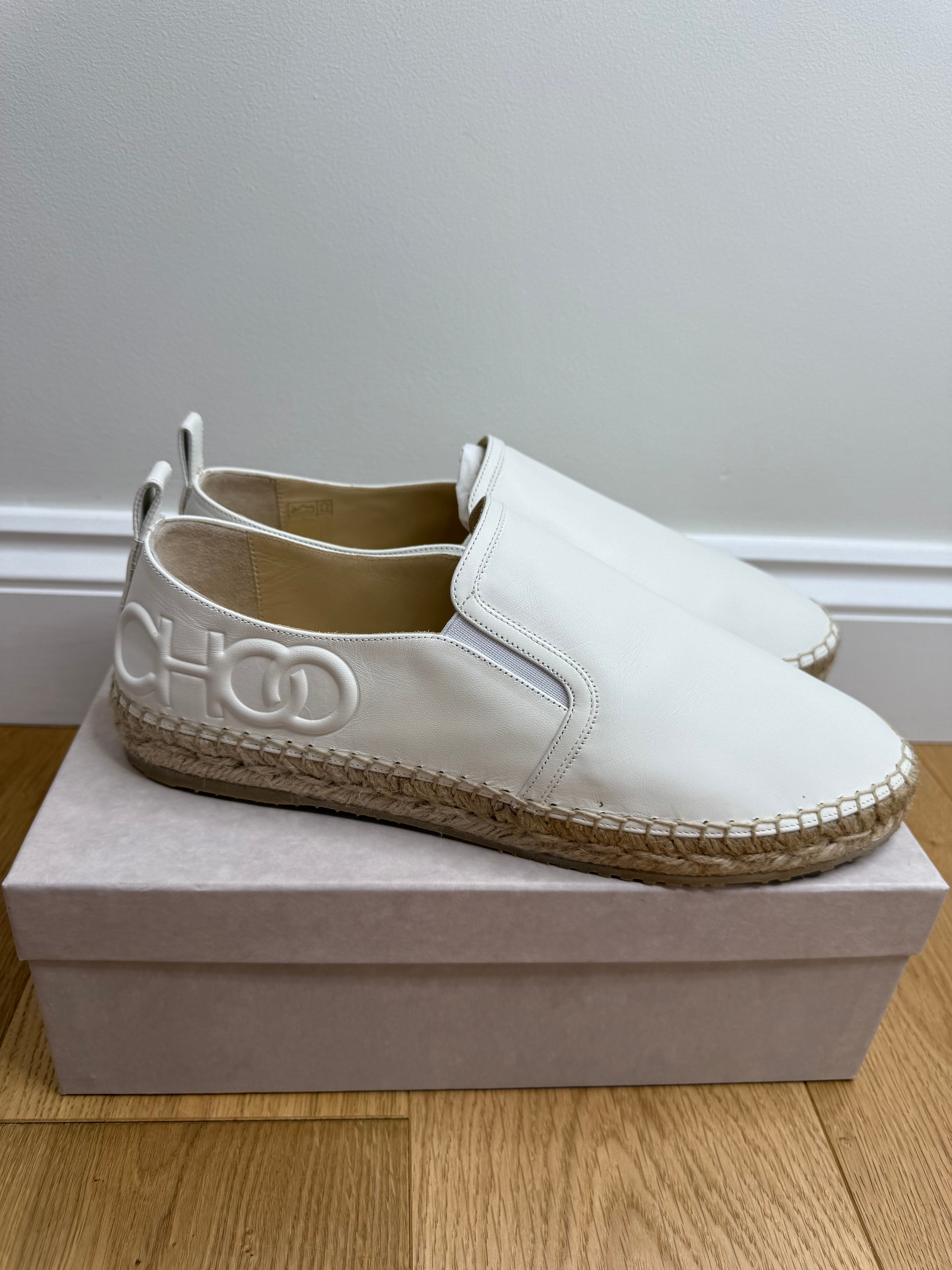 New Jimmy Choo Leather Espadrilles