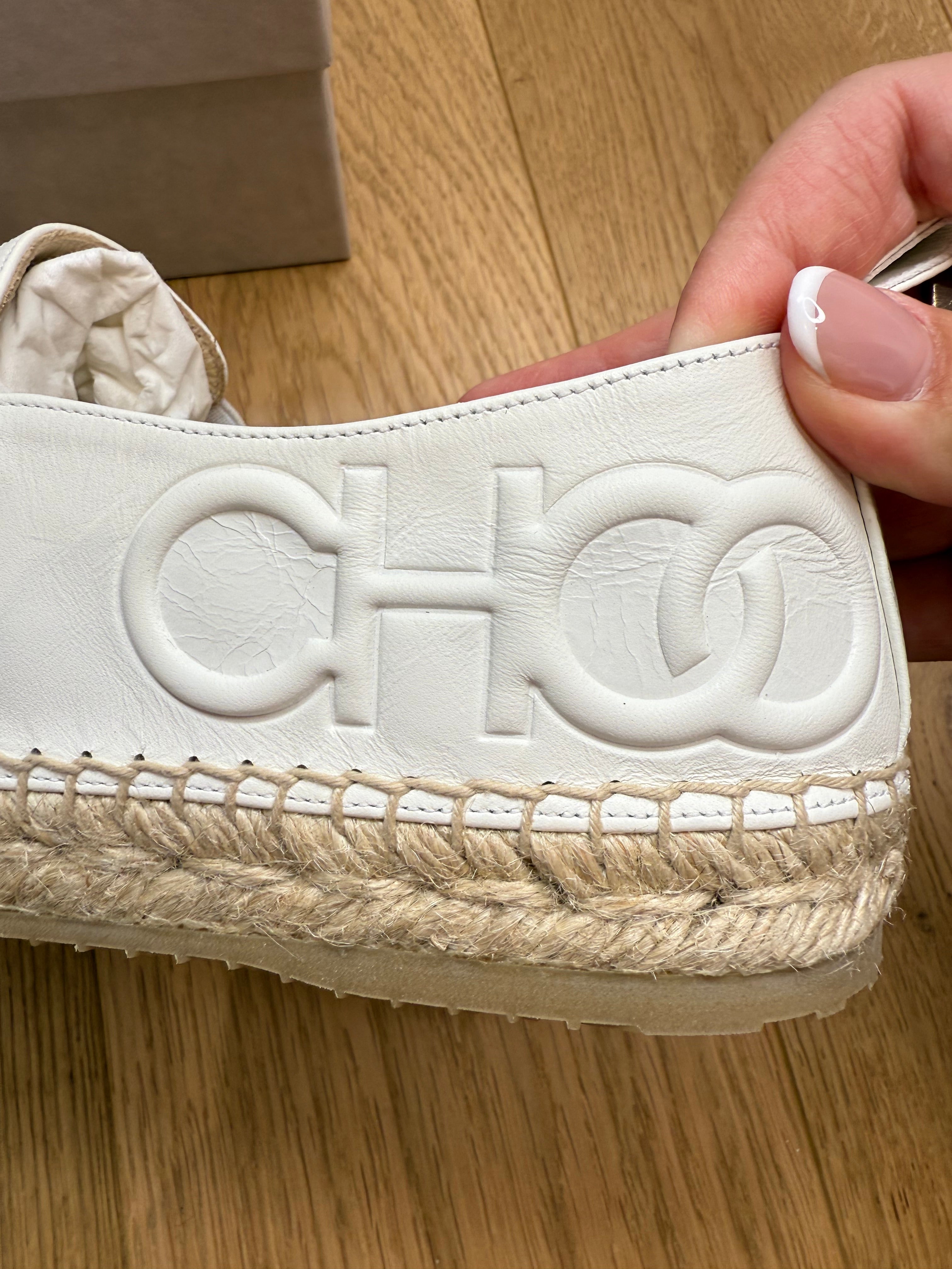 New Jimmy Choo Leather Espadrilles