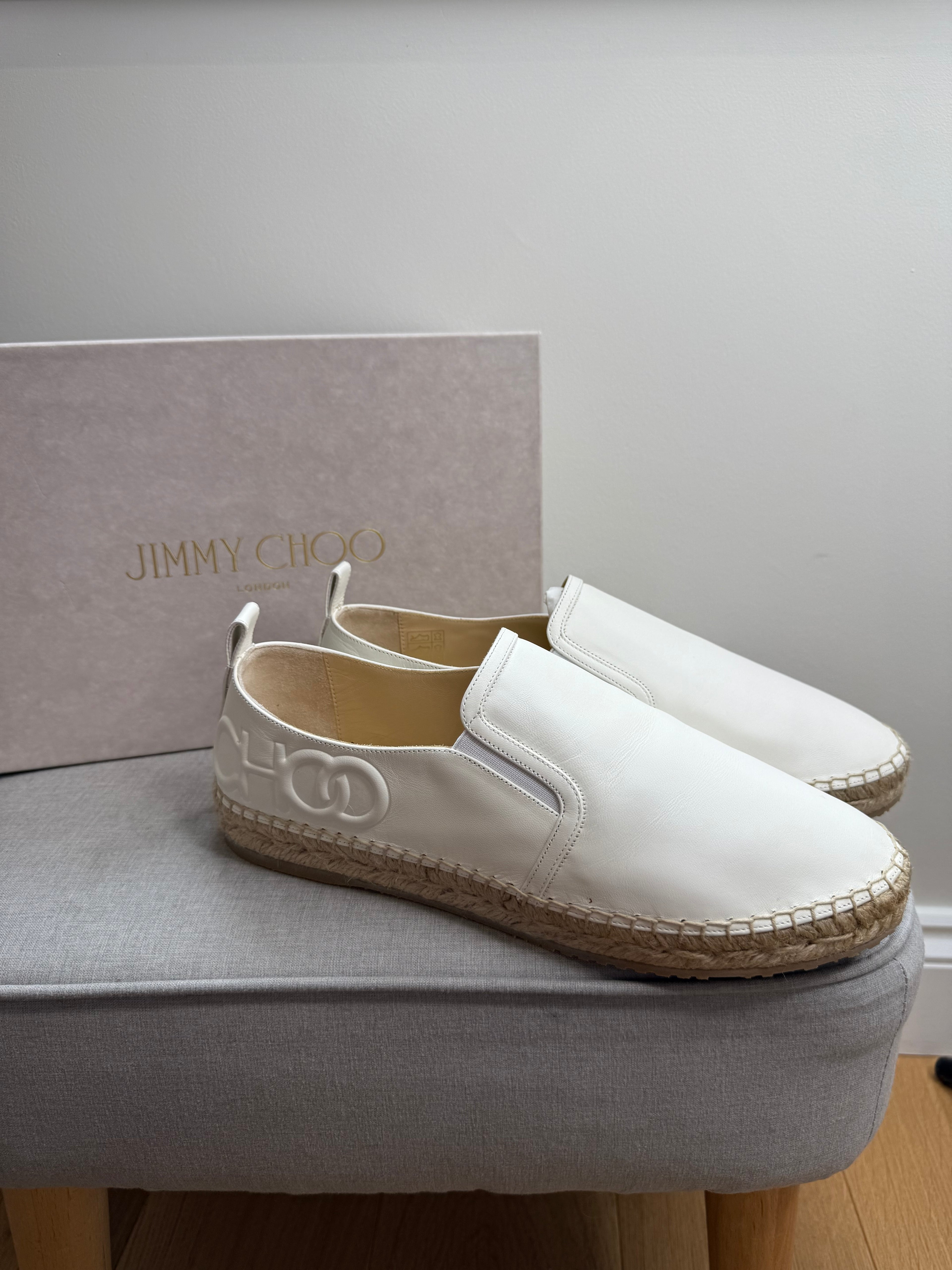 New Jimmy Choo Leather Espadrilles