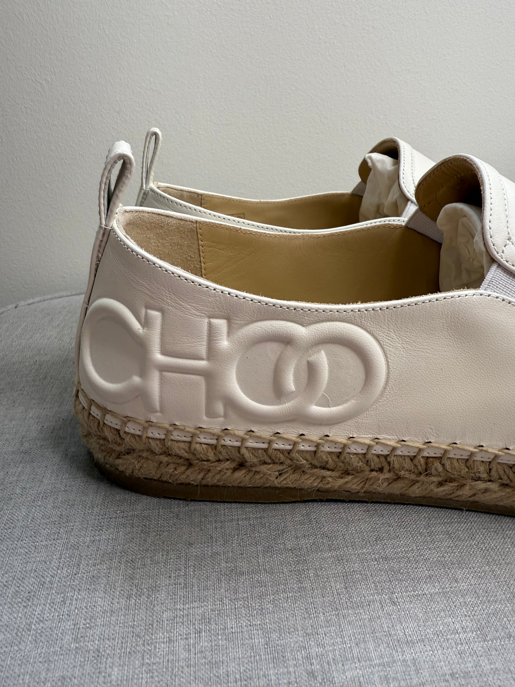 New Jimmy Choo Leather Espadrilles
