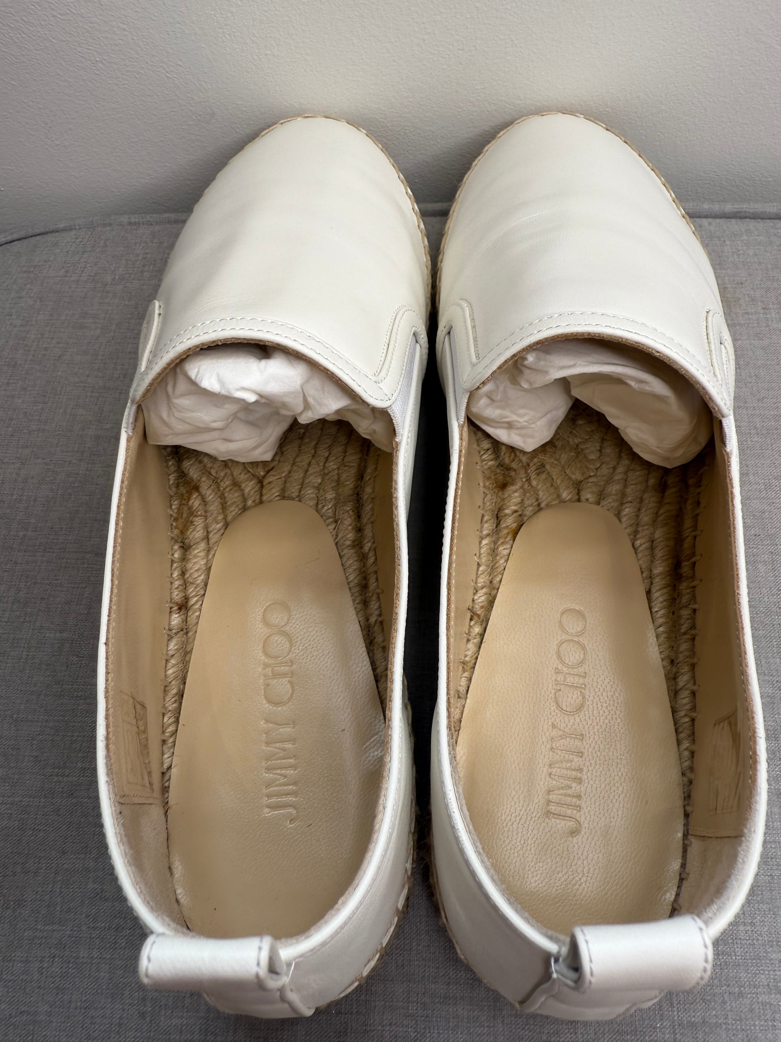 New Jimmy Choo Leather Espadrilles