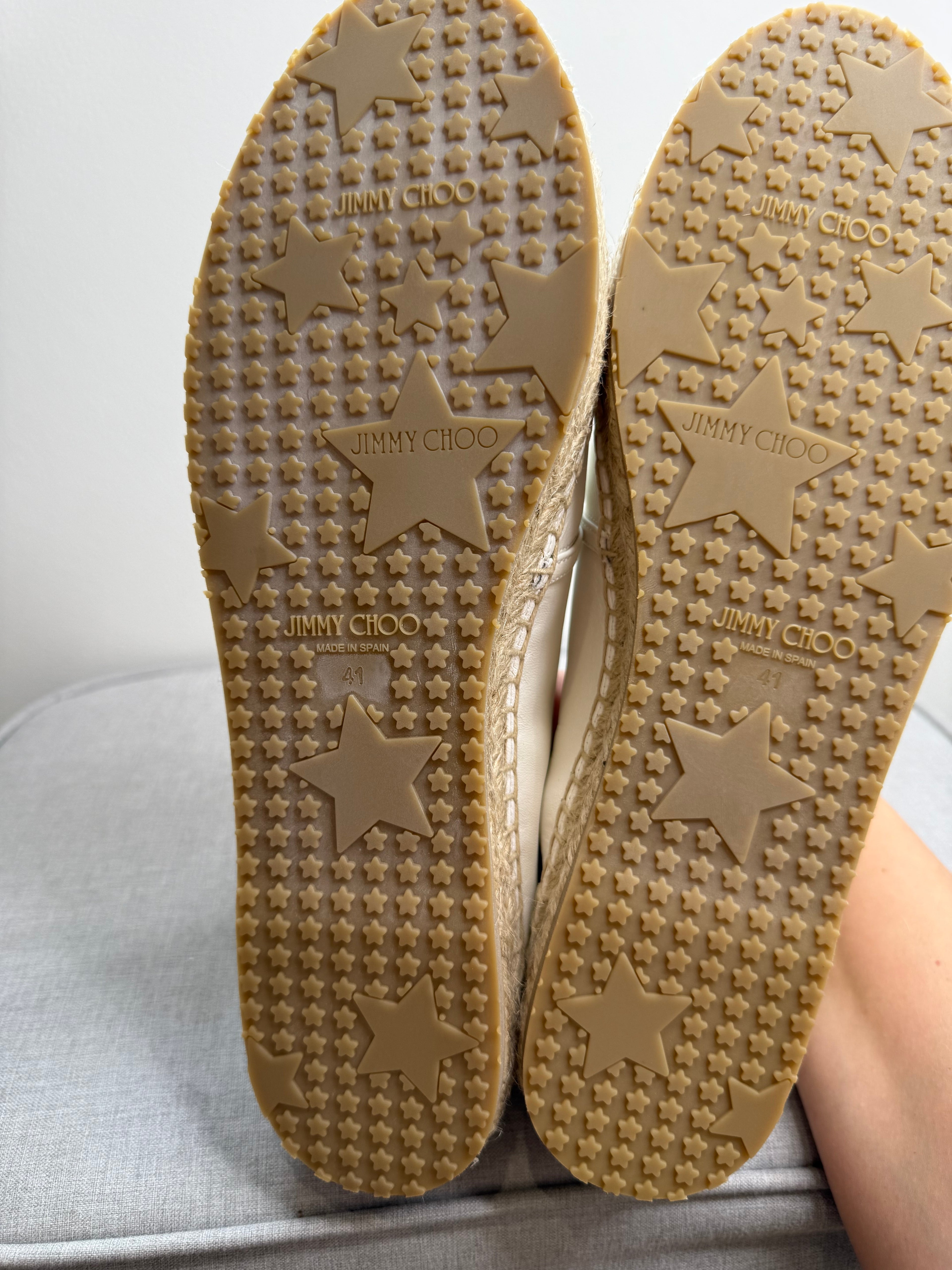 New Jimmy Choo Leather Espadrilles