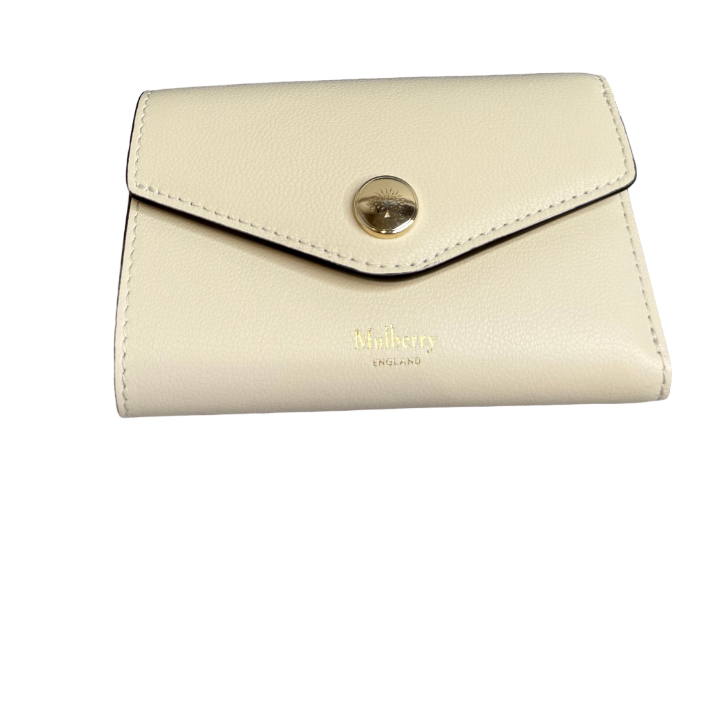 Mulberry folded multi-card wallet in eggshell (brand new with box)