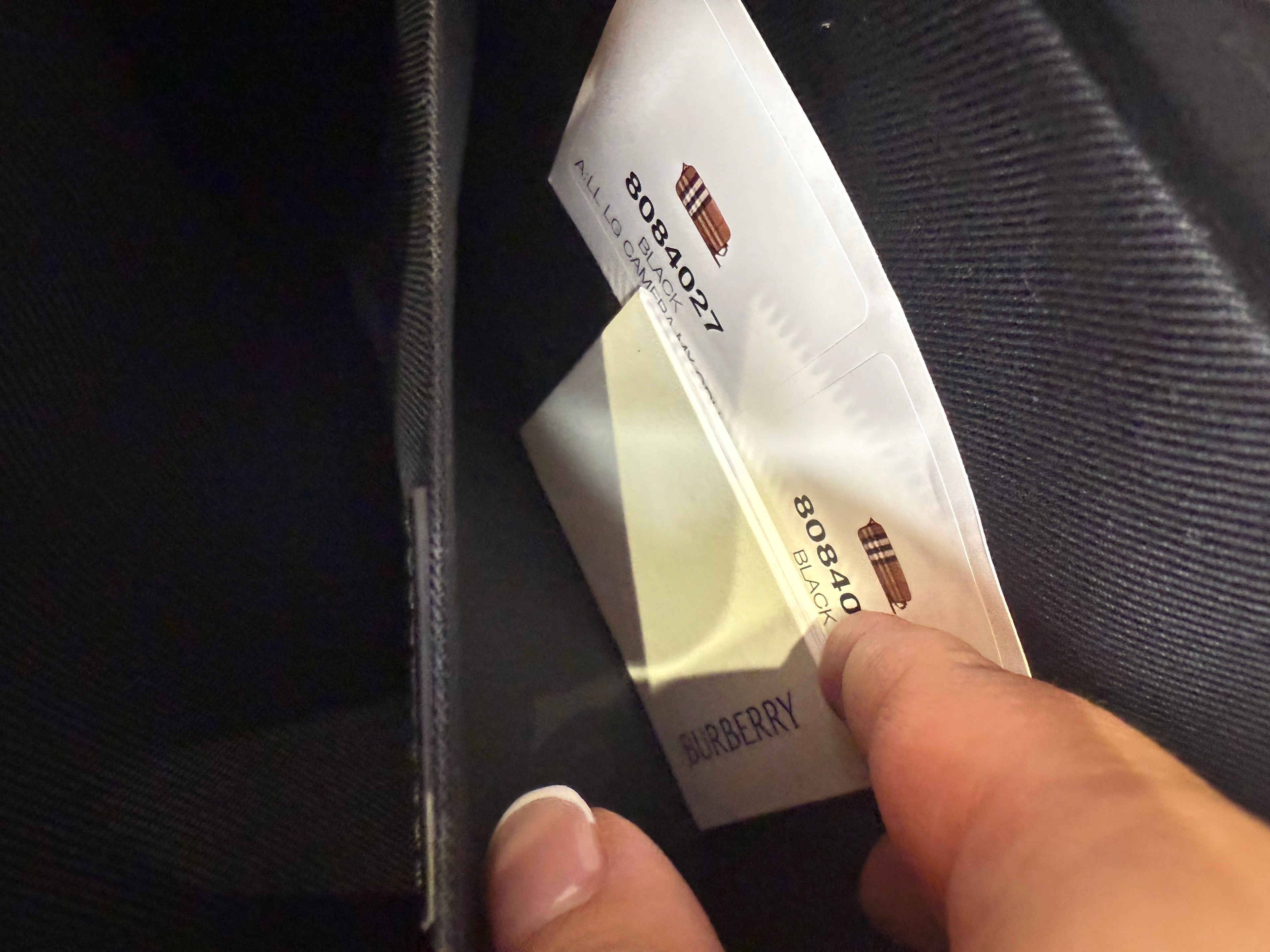 New Burberry Check and Black Leather Crossbody Camera Bag