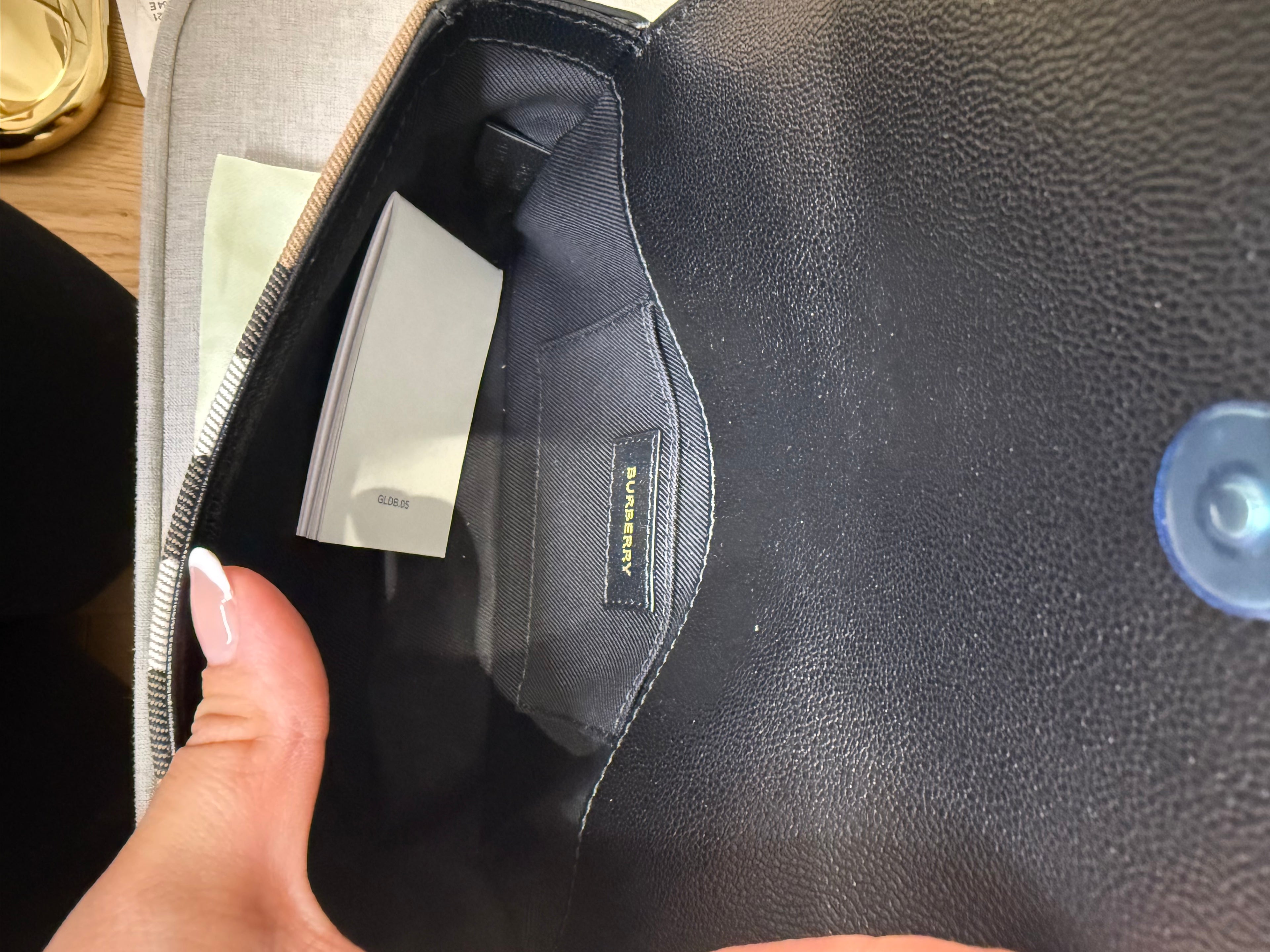 New Burberry New Hampshire House Check and Derby Black Leather Crossbody Bag