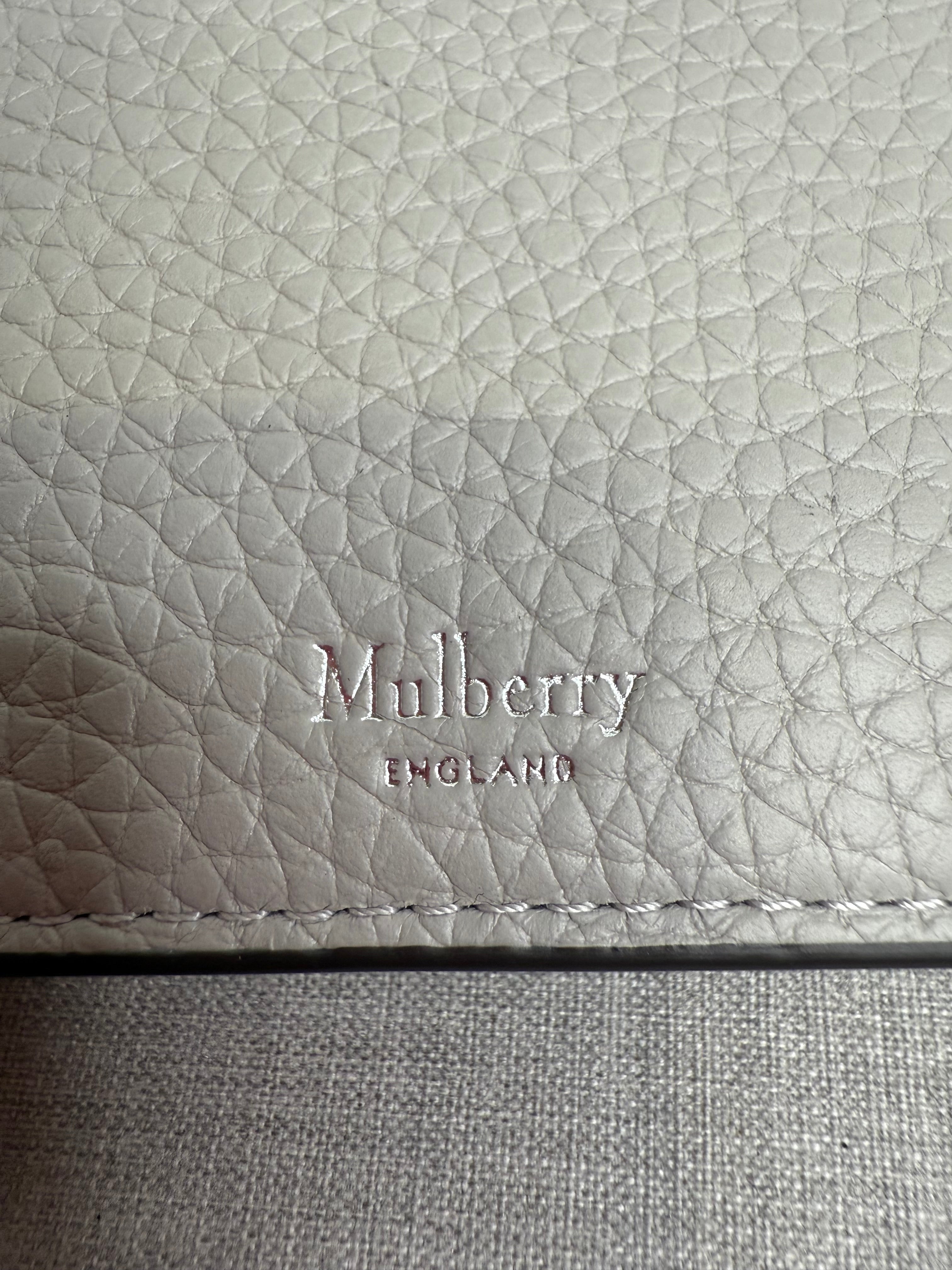 New Mulberry Pale Grey 8 Card Wallet - Mens Wallet