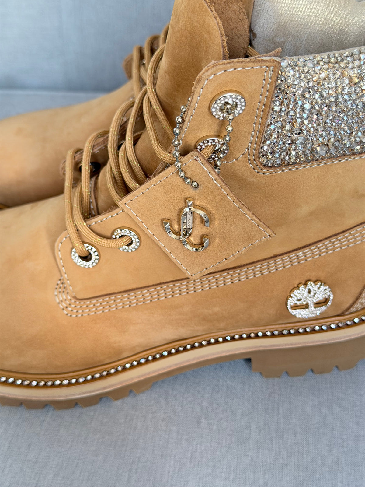 Jimmy Choo x Timberland 6 Inch Premium Boot 'Crystal Collar' Nubuck 