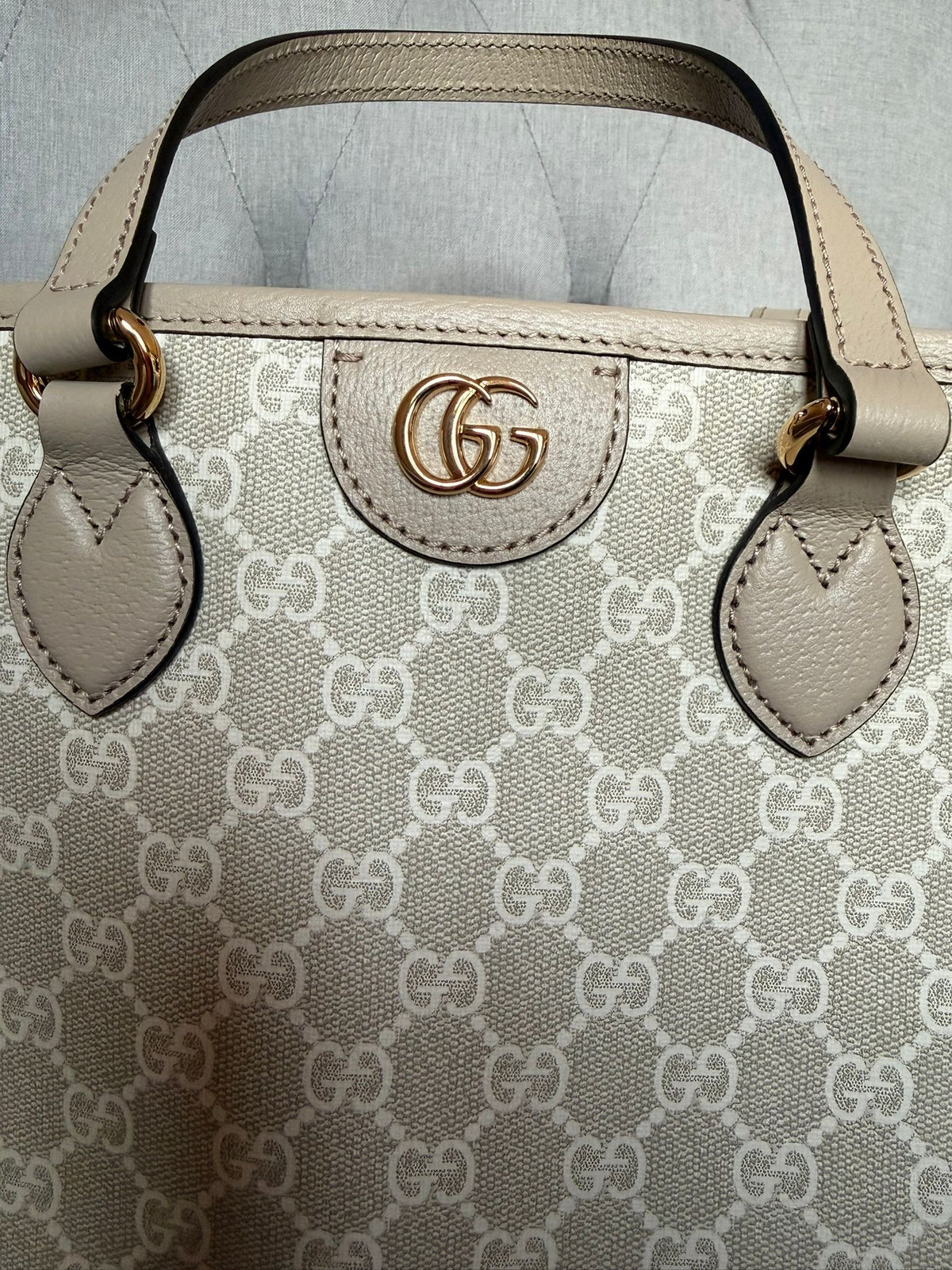 Gucci Ophidia Small Tote Bag – Beige and  Cream – Brand New