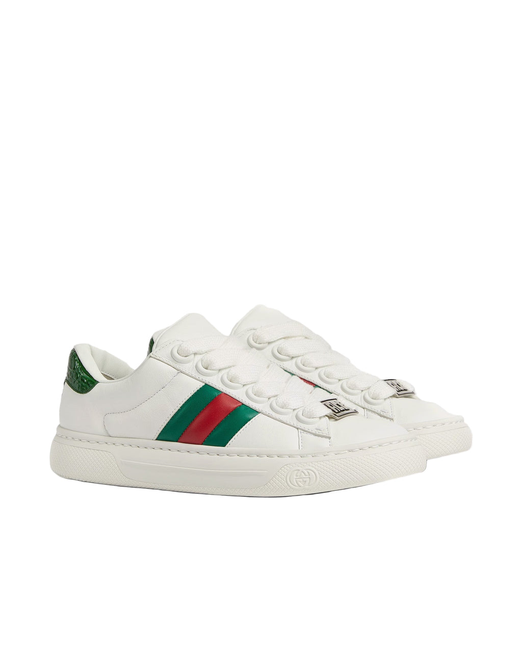 Gucci Ace women’s white leather trainers with green and red web stripe size EU 38