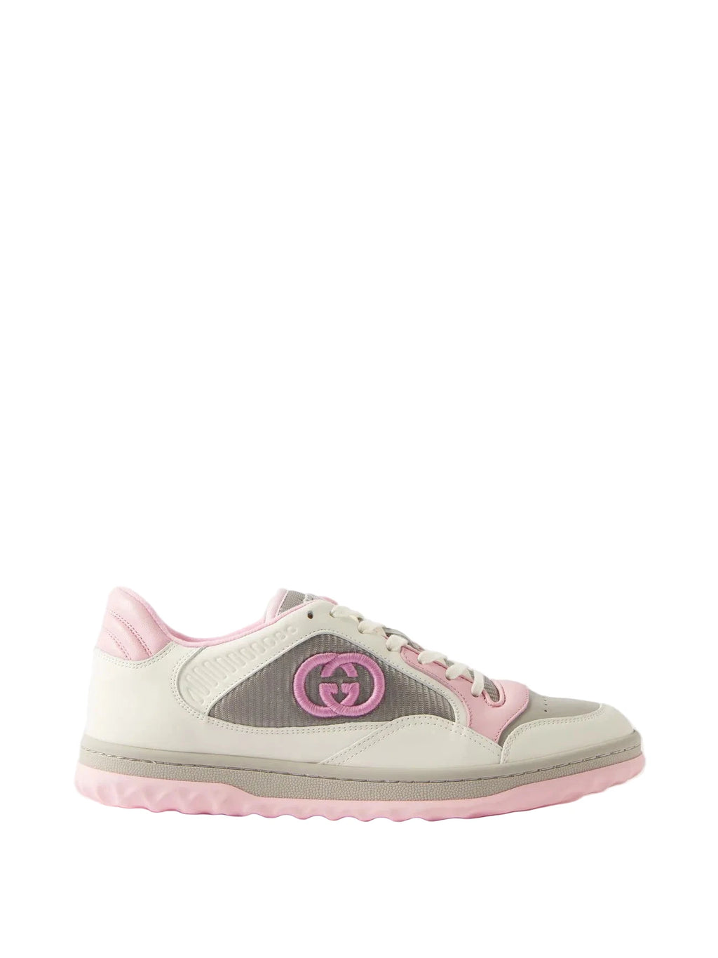 Gucci MAC80 Dali soft pink and off white leather trainers brand new