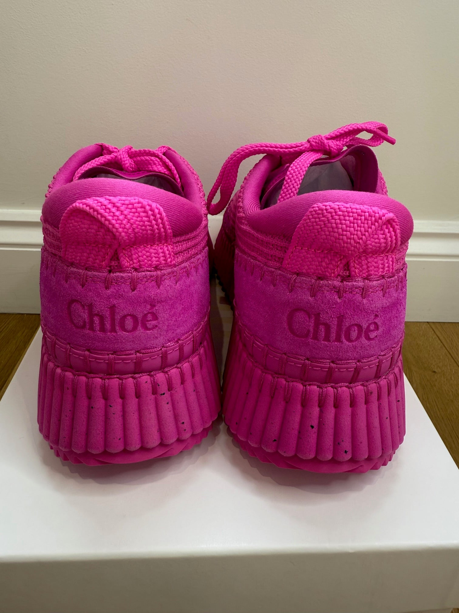 New Chloé Nama Sneakers – Hot Pink Trainers