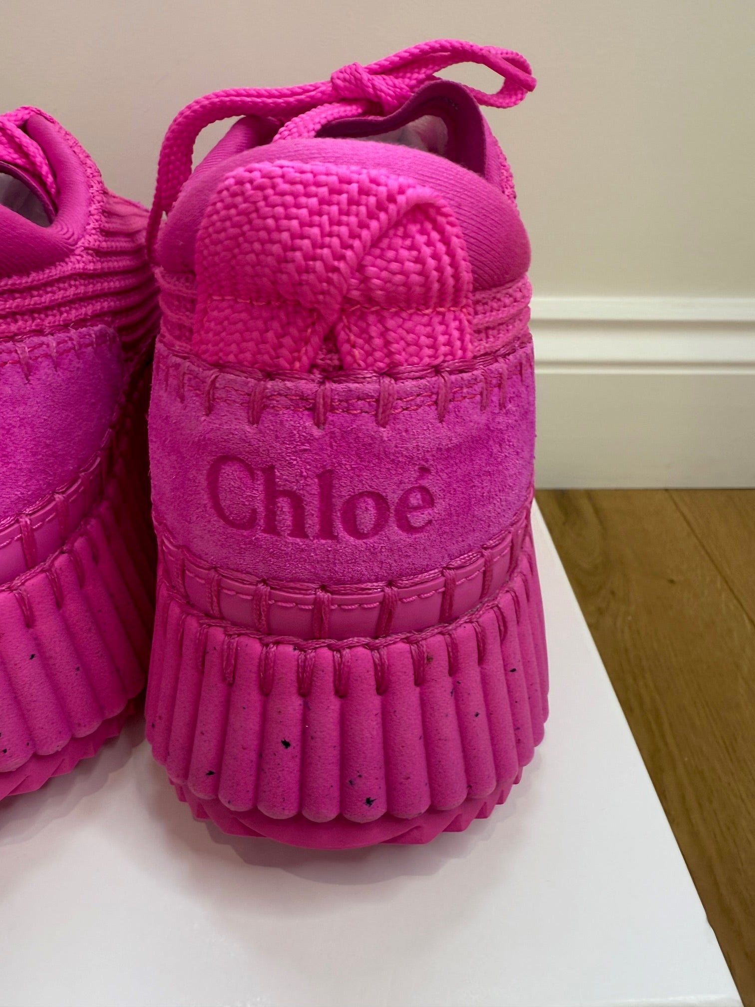 New Chloé Nama Sneakers – Hot Pink Trainers