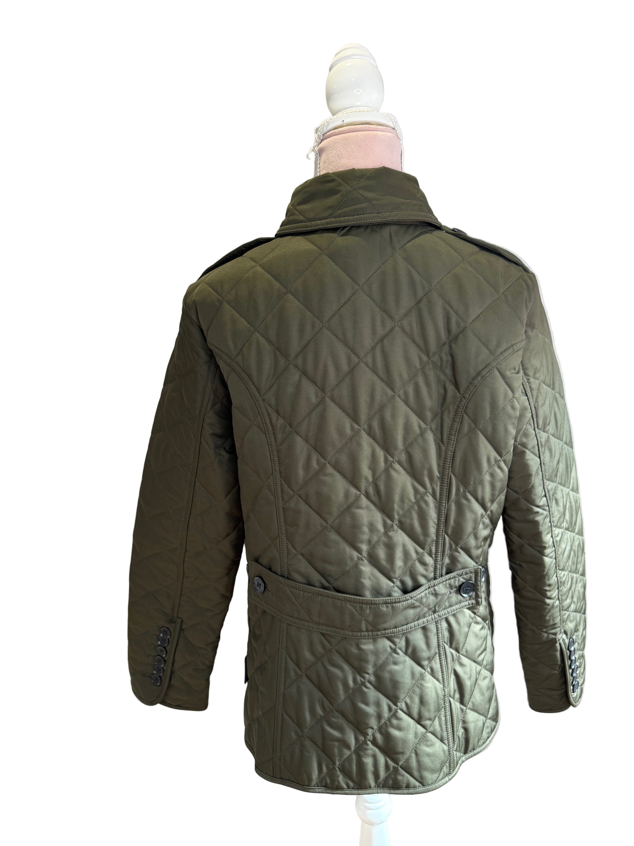 Burberry Quilted Jacket Olive Green