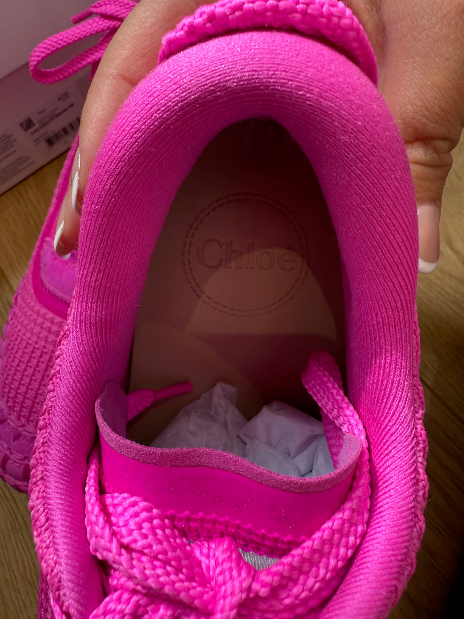 New Chloé Nama Sneakers – Hot Pink Trainers