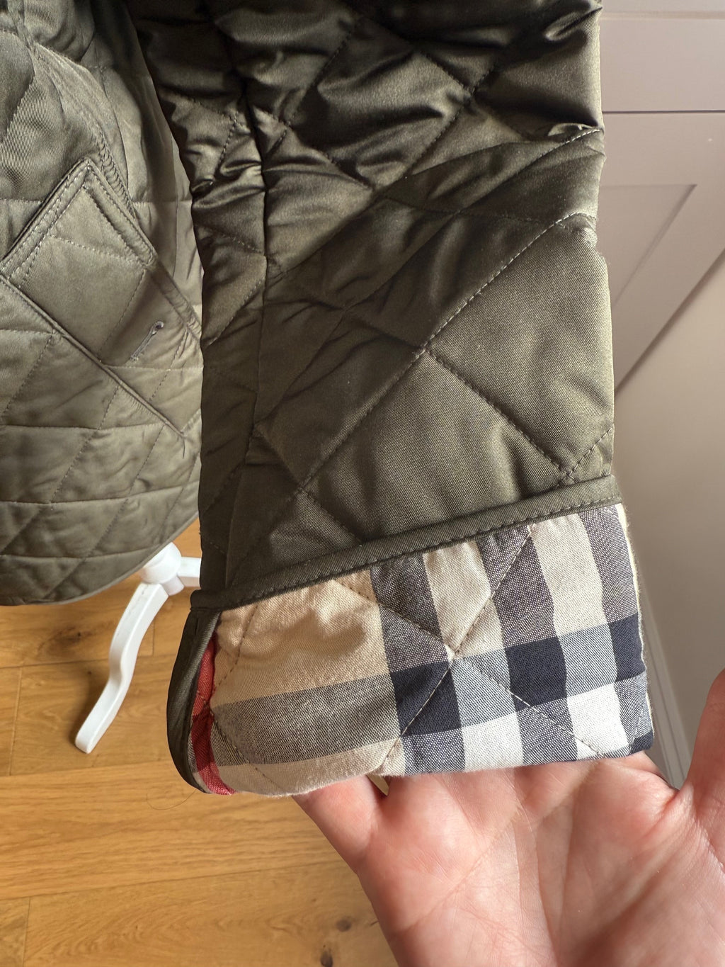 Burberry Quilted Jacket Olive Green