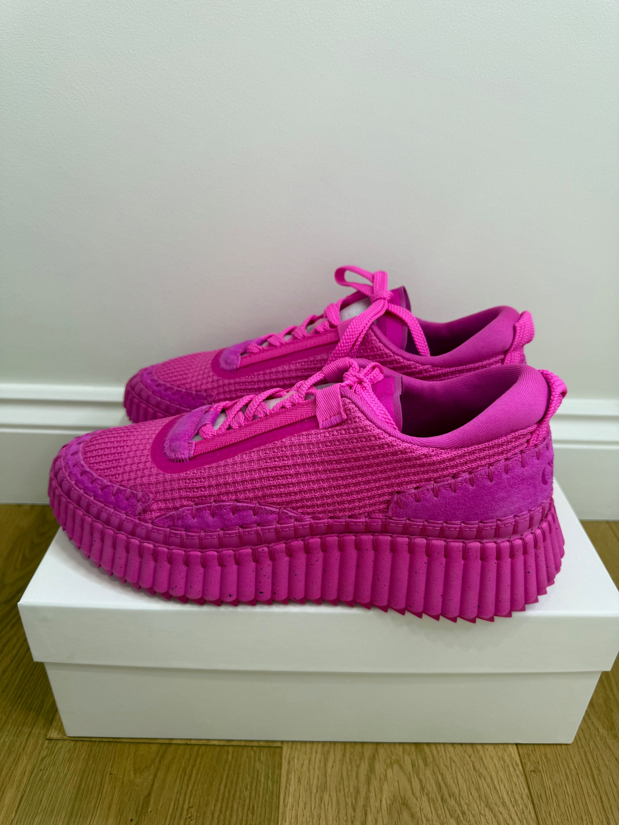 New Chloé Nama Sneakers – Hot Pink Trainers